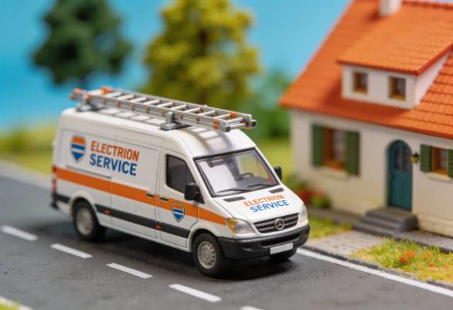 B & V Elektrotechnik – Miniatur-Diorama, Servicewagen