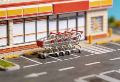 ALDI Süd Cochem – Miniatur-Diorama, Einkaufswagen