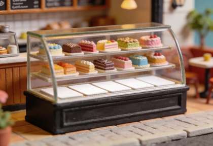 Café Becker – Miniatur-Diorama, Kuchentheke