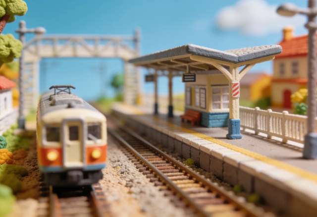 Bahnhof Cochem – Miniatur-Diorama, andere Perspektive