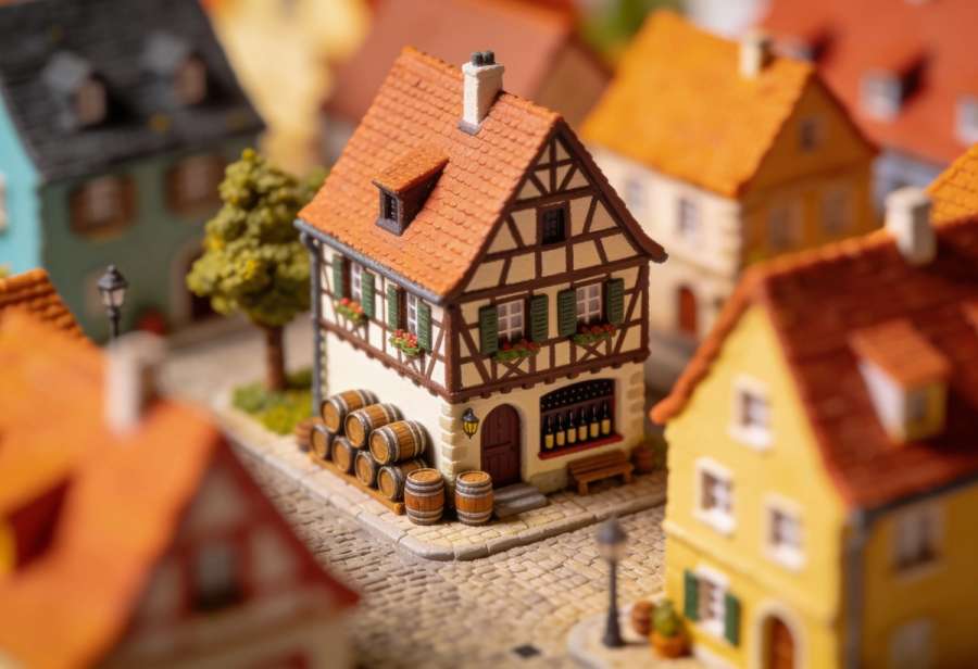 Weinhaus Gräfen – Miniatur-Diorama, Totale