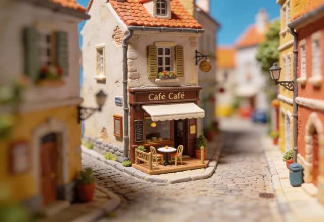 Café Luy – Miniatur-Diorama, Gasse