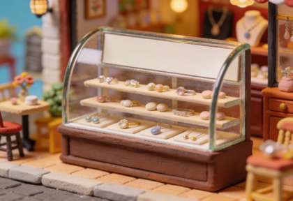 m4u – Schmuck Knieper – Miniatur-Diorama, Vitrine