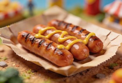 Equit's Metzger-Imbiss – Miniatur-Diorama, Detail Wurst