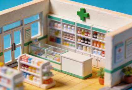 Kreuzberg-Apotheke – Miniatur-Diorama, Innen