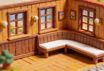 König-Stube – Miniatur-Diorama, Innen
