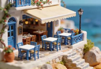 Akropolis – Miniatur-Diorama, Terrasse