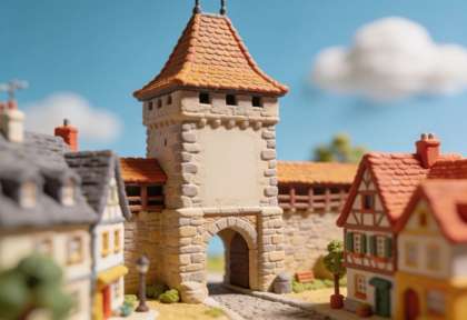 Enderttor – Miniatur-Diorama, Nahansicht