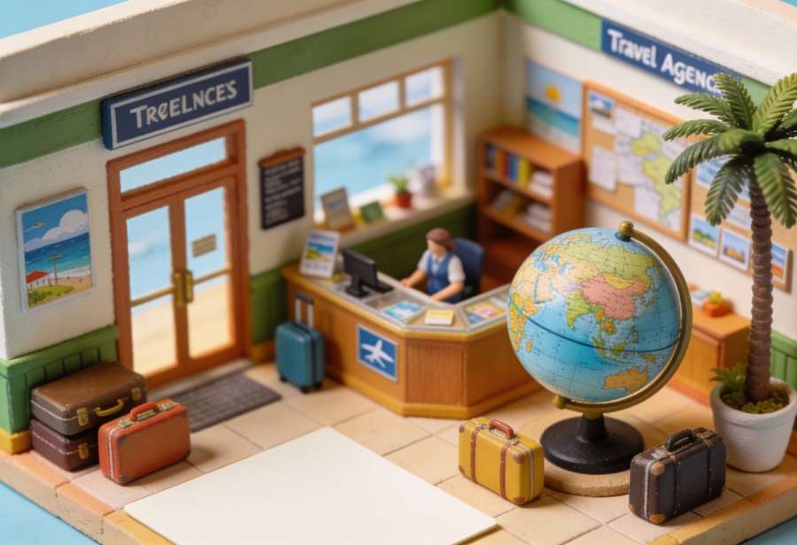 Alltours Reisecenter – Miniatur-Diorama, Totale