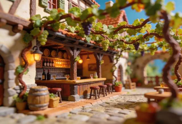 Alte Gutsschänke – Miniatur-Diorama, Hof