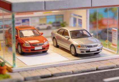 Autohaus Föhr – Miniatur-Diorama, Showroom