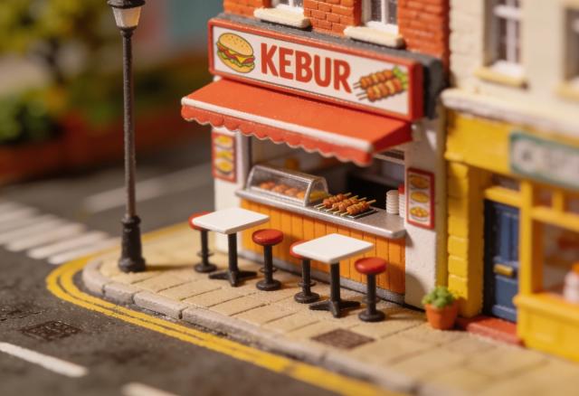 GONCO Kebap – Miniatur-Diorama, Imbiss