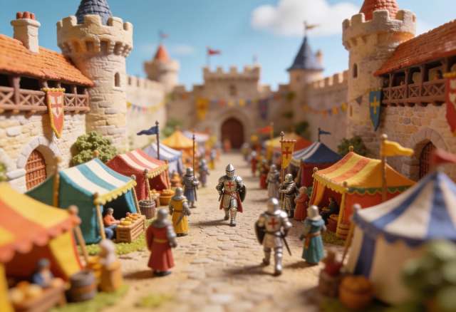 Mittelalterliches Burgfest Reichsburg – Miniatur-Diorama, Gegenperspektive