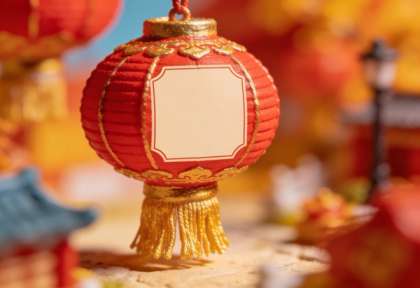 China Restaurant Lotus – Miniatur-Diorama, Detail Lampion