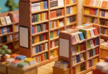 Buchhandlung Layaa-Laulhé – Miniatur-Diorama, Regale