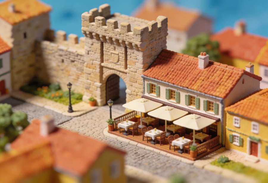 Am Balduinstor – Miniatur-Diorama, Totale