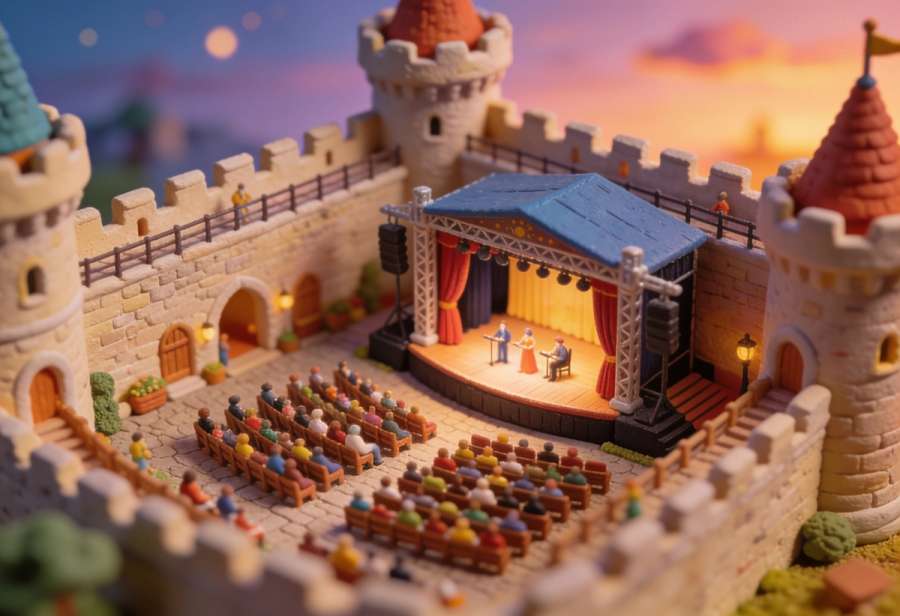 Achtsam Morden – Burgfestspiele – Miniatur-Diorama, Totale