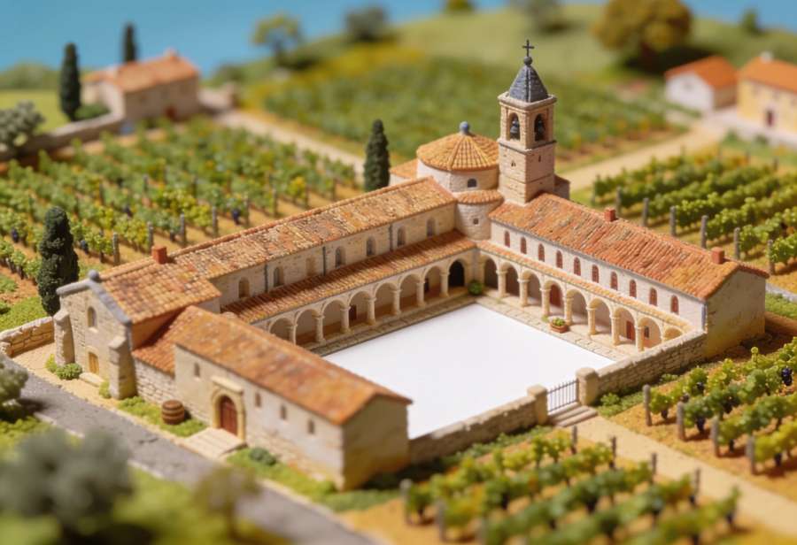 Weingut Kloster Ebernach – Miniatur-Diorama, Totale