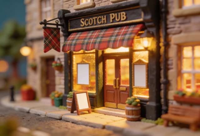 Wirtshaus zum Dudelsack – Miniatur-Diorama, Eingang