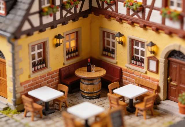 Weinstuben Hieronimi – Miniatur-Diorama, Ecke