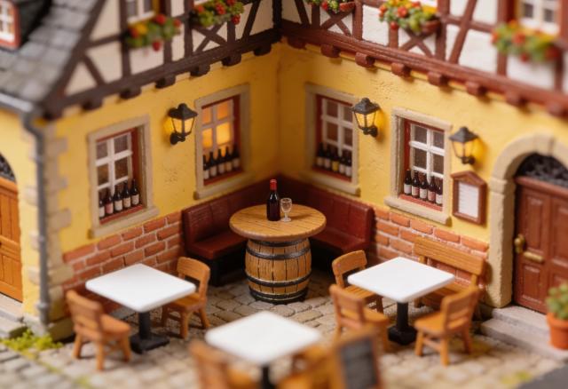Weinstuben Hieronimi – Miniatur-Diorama, Ecke