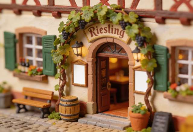 Weingut Haxel & Rieslingstub'n – Miniatur-Diorama, Eingang