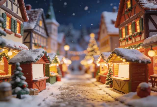 Cochemer Weihnachtsmarkt – Miniatur-Diorama, Gegenperspektive