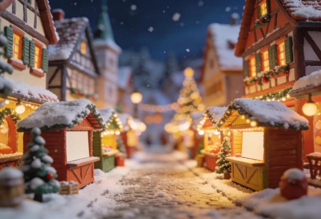 Cochemer Weihnachtsmarkt – Miniatur-Diorama, Gegenperspektive