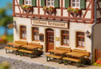 Gaststätte Noss – Miniatur-Diorama, Front
