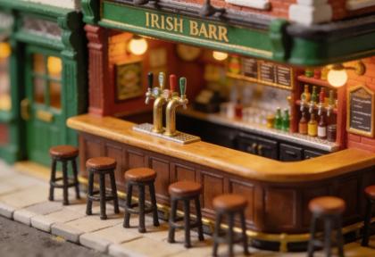 The Pint Irish Pub – Miniatur-Diorama, Tresen