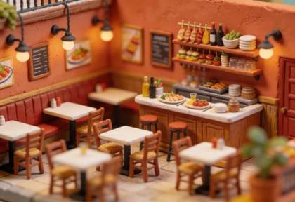 San Christobal – Miniatur-Diorama, Innen