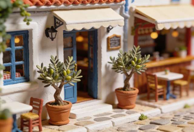 Akropolis – Miniatur-Diorama, Eingang