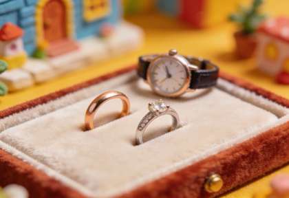 m4u – Schmuck Knieper – Miniatur-Diorama, Detail Ringe