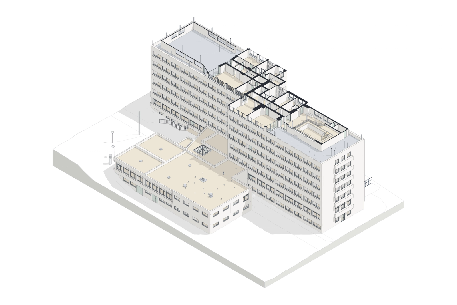 Scan-to-BIM of a Hospital Complex in Germany. Building 1: the Seven-Storey Block, photo 5