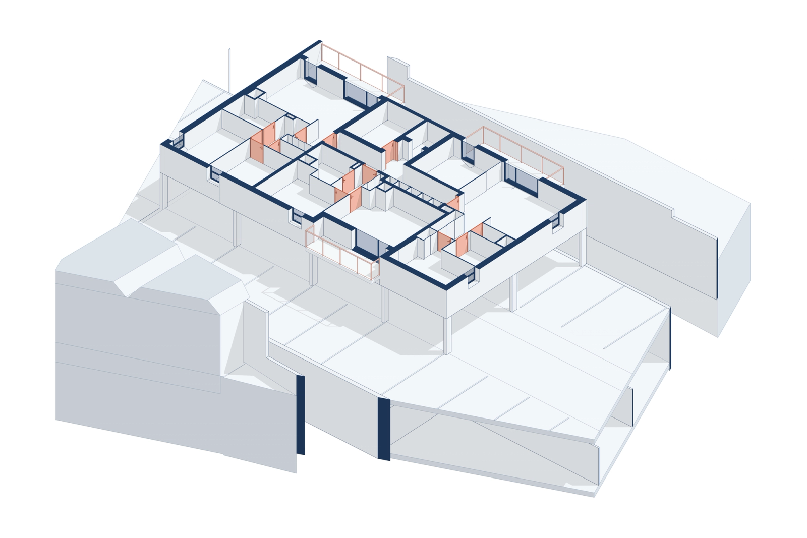 2D to BIM for a Four-Building Residential Complex in France, photo 6