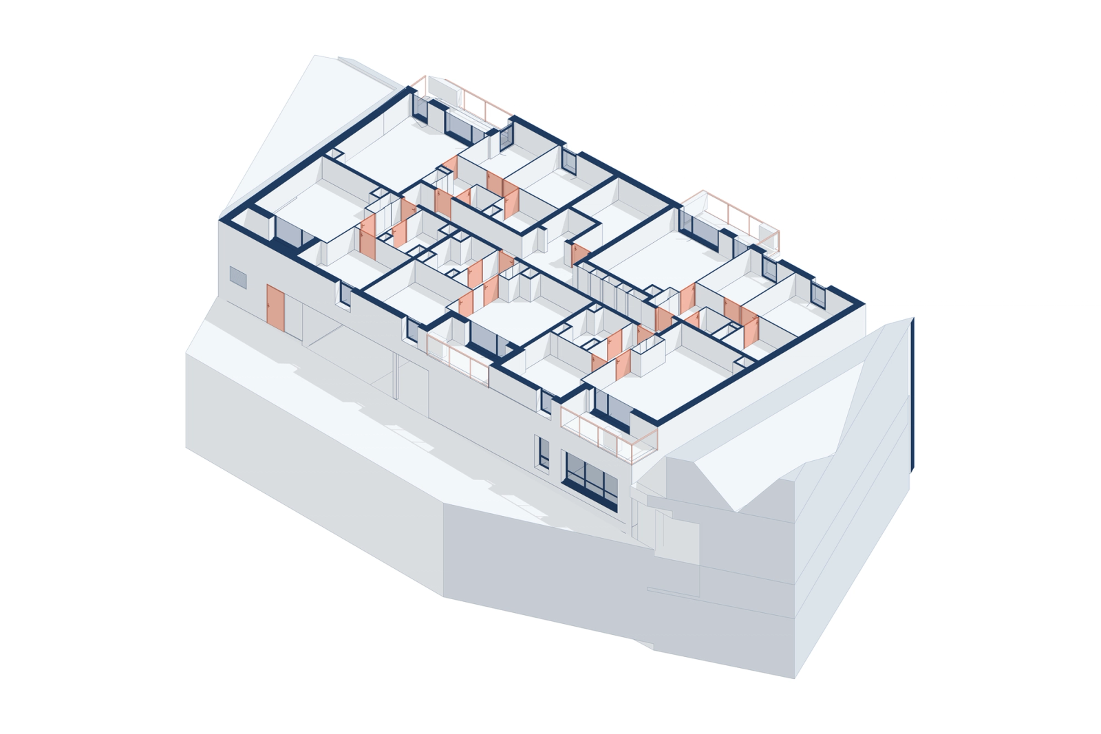 2D to BIM for a Four-Building Residential Complex in France, photo 7