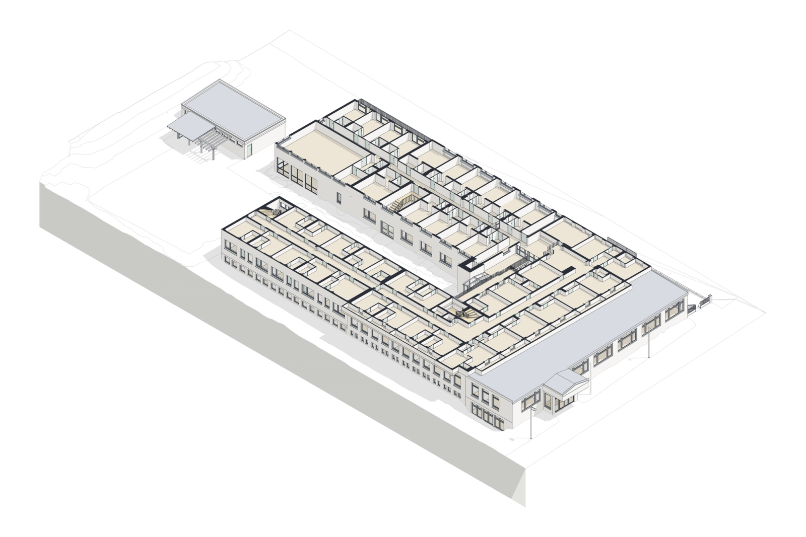 Scan-to-BIM of a Hospital Complex in Germany. Building 2: the Four-Storey Wing Block, photo 5