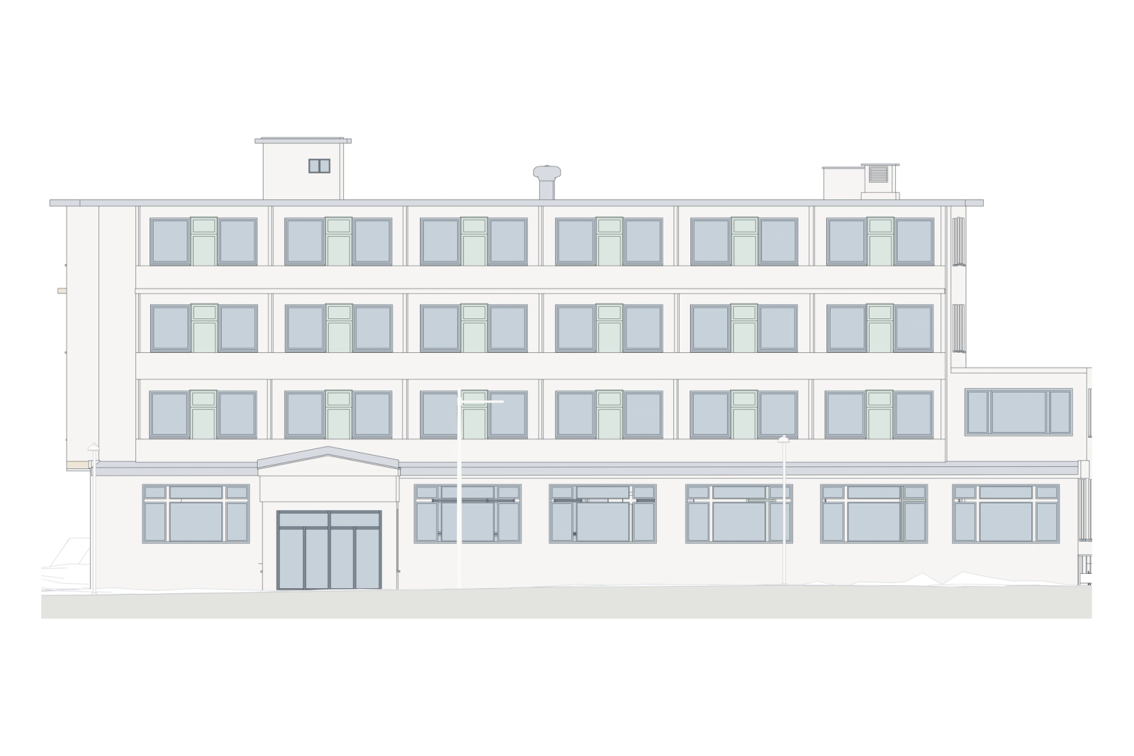 Scan-to-BIM of a Hospital Complex in Germany. Building 2: the Four-Storey Wing Block, photo 17