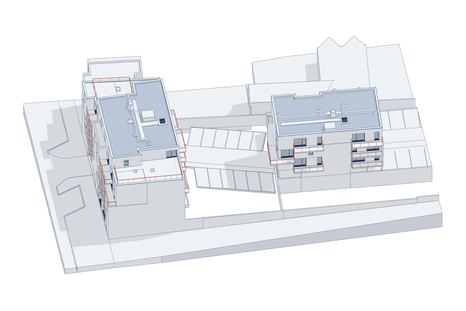 2D to BIM for a Four-Building Residential Complex in France, photo 8