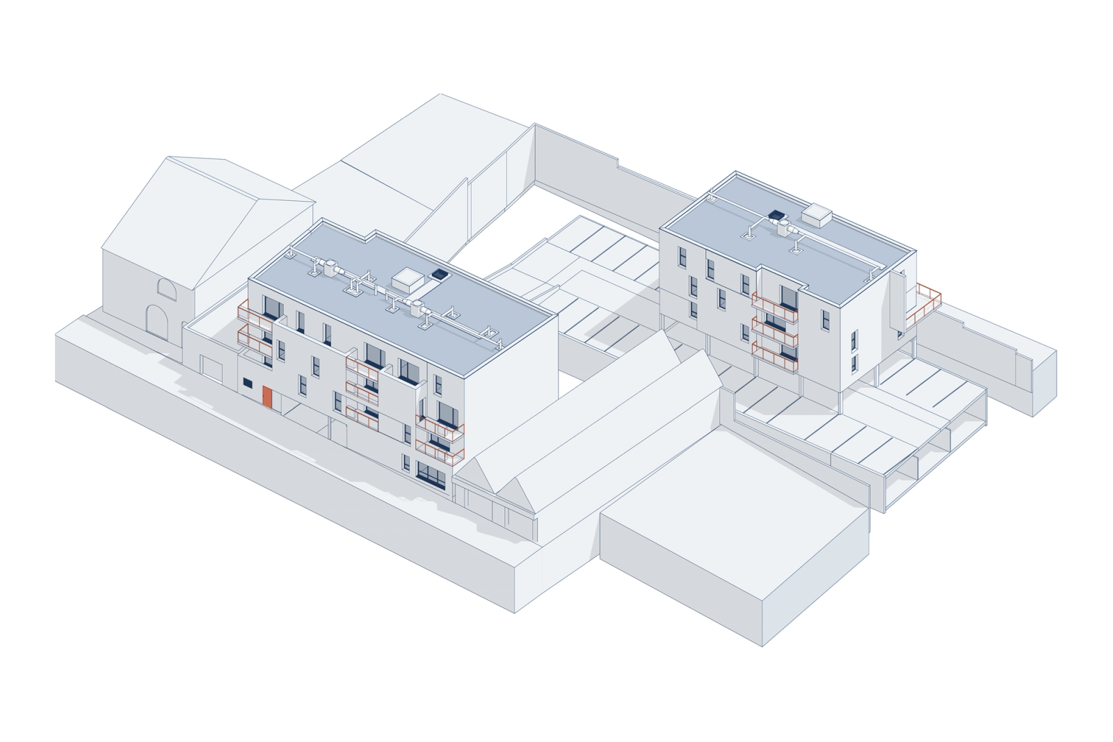 2D to BIM for a Four-Building Residential Complex in France, photo 9