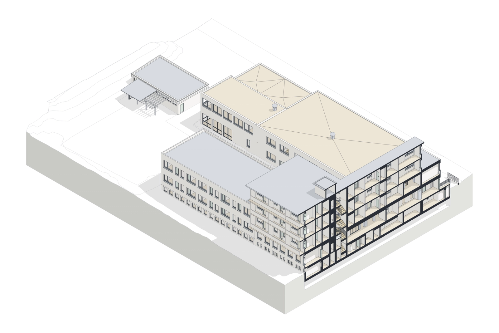 Scan-to-BIM of a Hospital Complex in Germany. Building 2: the Four-Storey Wing Block, photo 8
