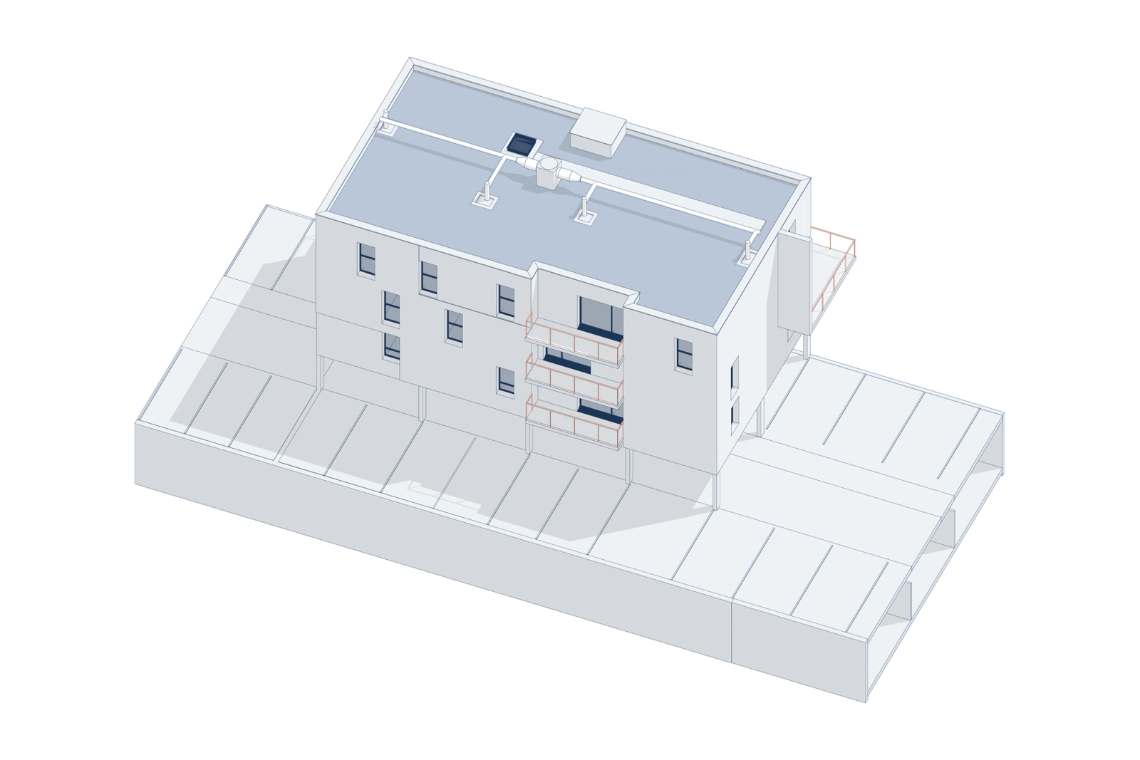 2D to BIM for a Four-Building Residential Complex in France, photo 10
