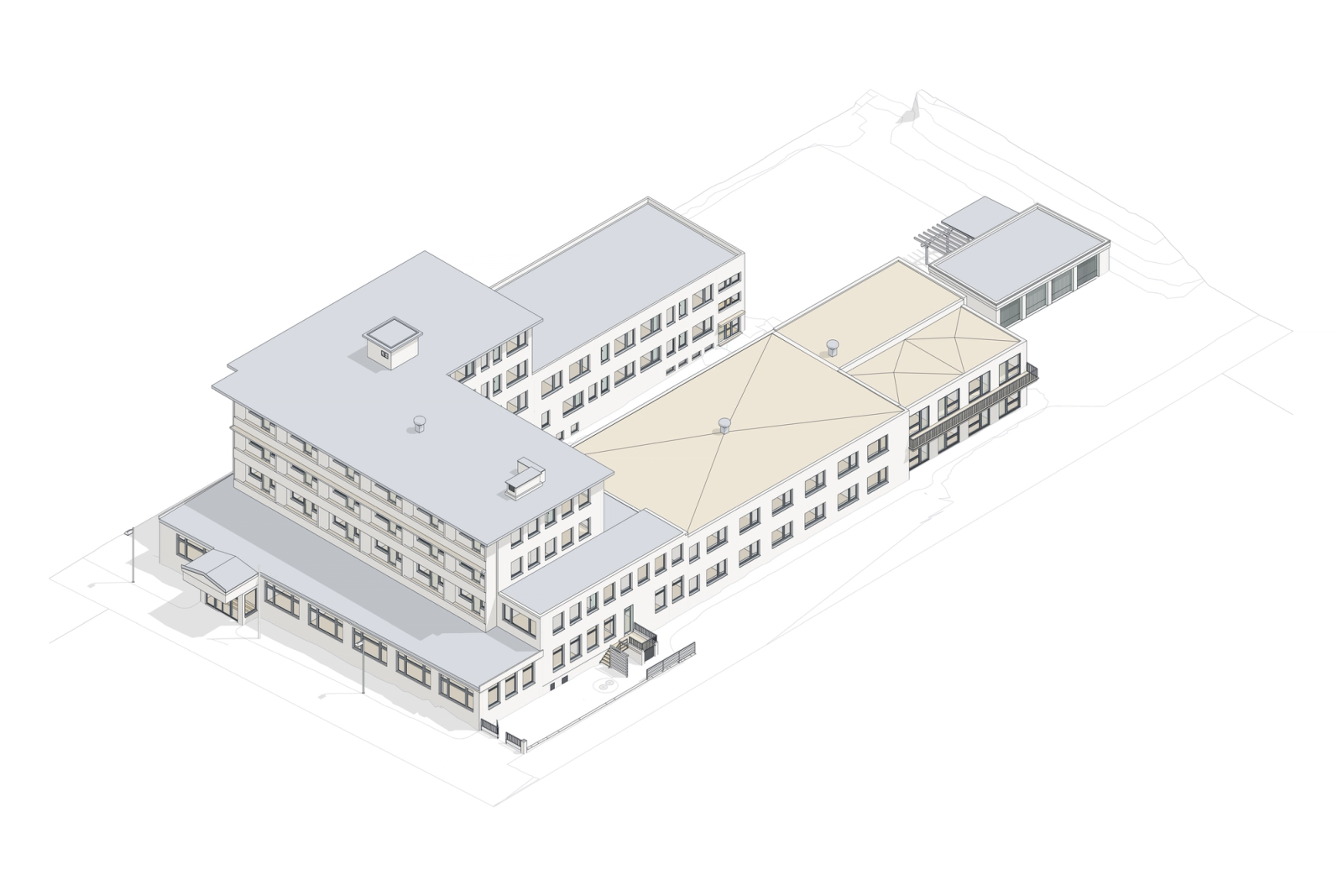 Scan-to-BIM of a Hospital Complex in Germany. Building 2: the Four-Storey Wing Block, photo 3