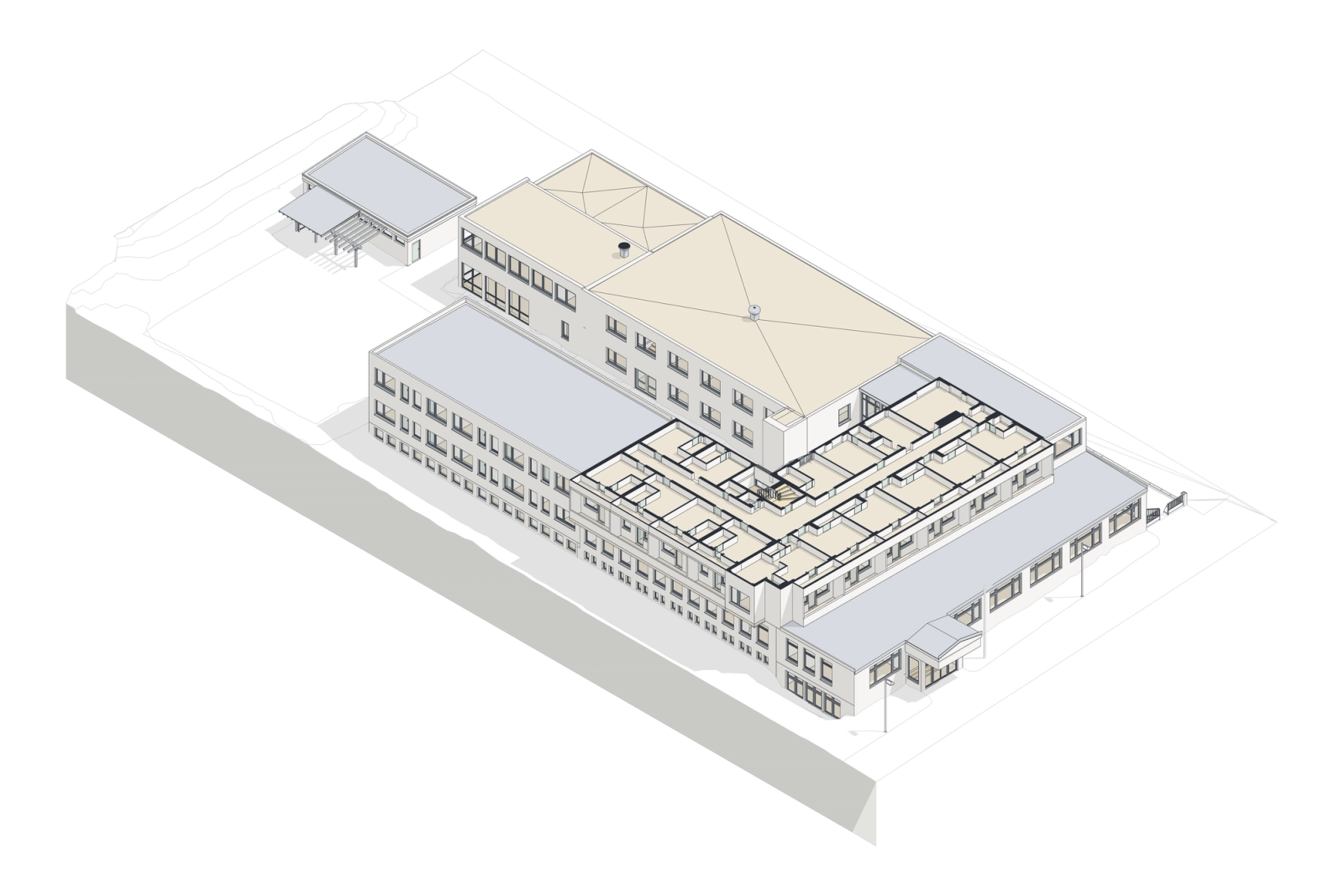 Scan-to-BIM of a Hospital Complex in Germany. Building 2: the Four-Storey Wing Block, photo 6