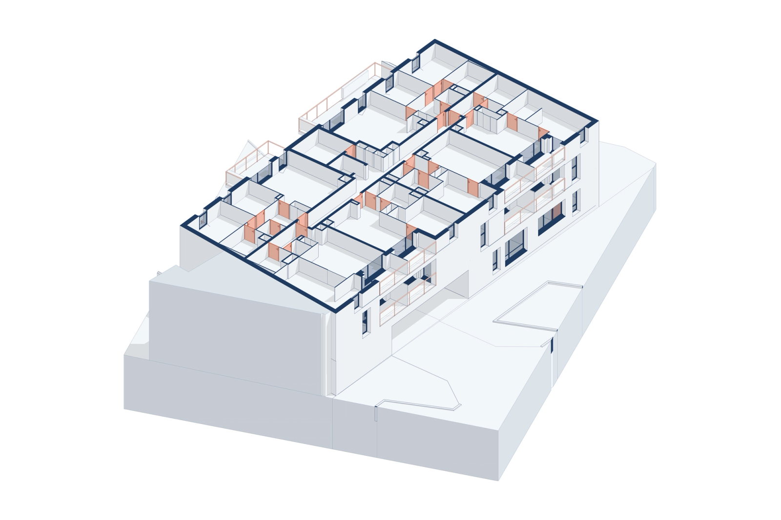 2D to BIM for a Four-Building Residential Complex in France, photo 4