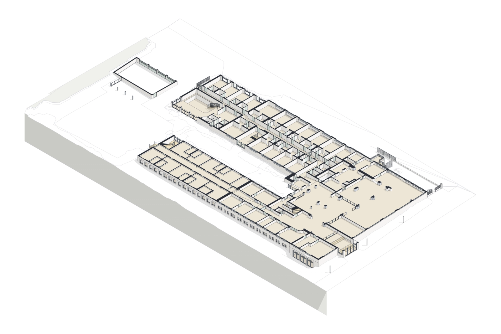 Scan-to-BIM of a Hospital Complex in Germany. Building 2: the Four-Storey Wing Block, photo 4