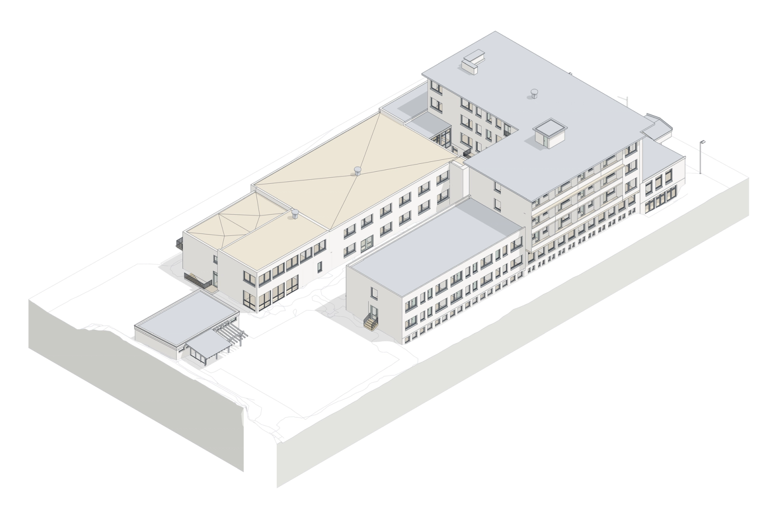 Scan-to-BIM of a Hospital Complex in Germany. Building 2: the Four-Storey Wing Block, photo 2