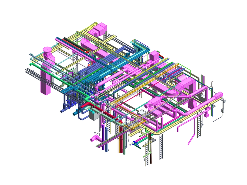 Scan-to-BIM of MEP Systems at an Automotive Plant, Concrete Bureau case study