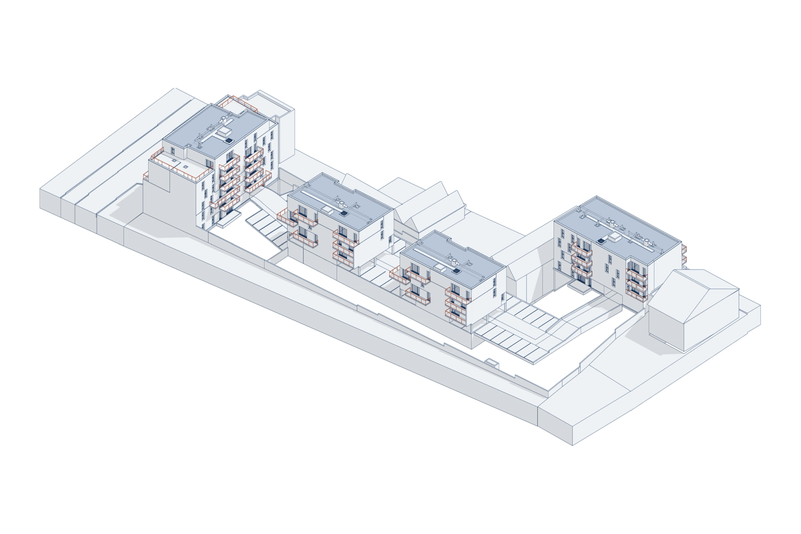 2D to BIM for a Four-Building Residential Complex in France, photo 2