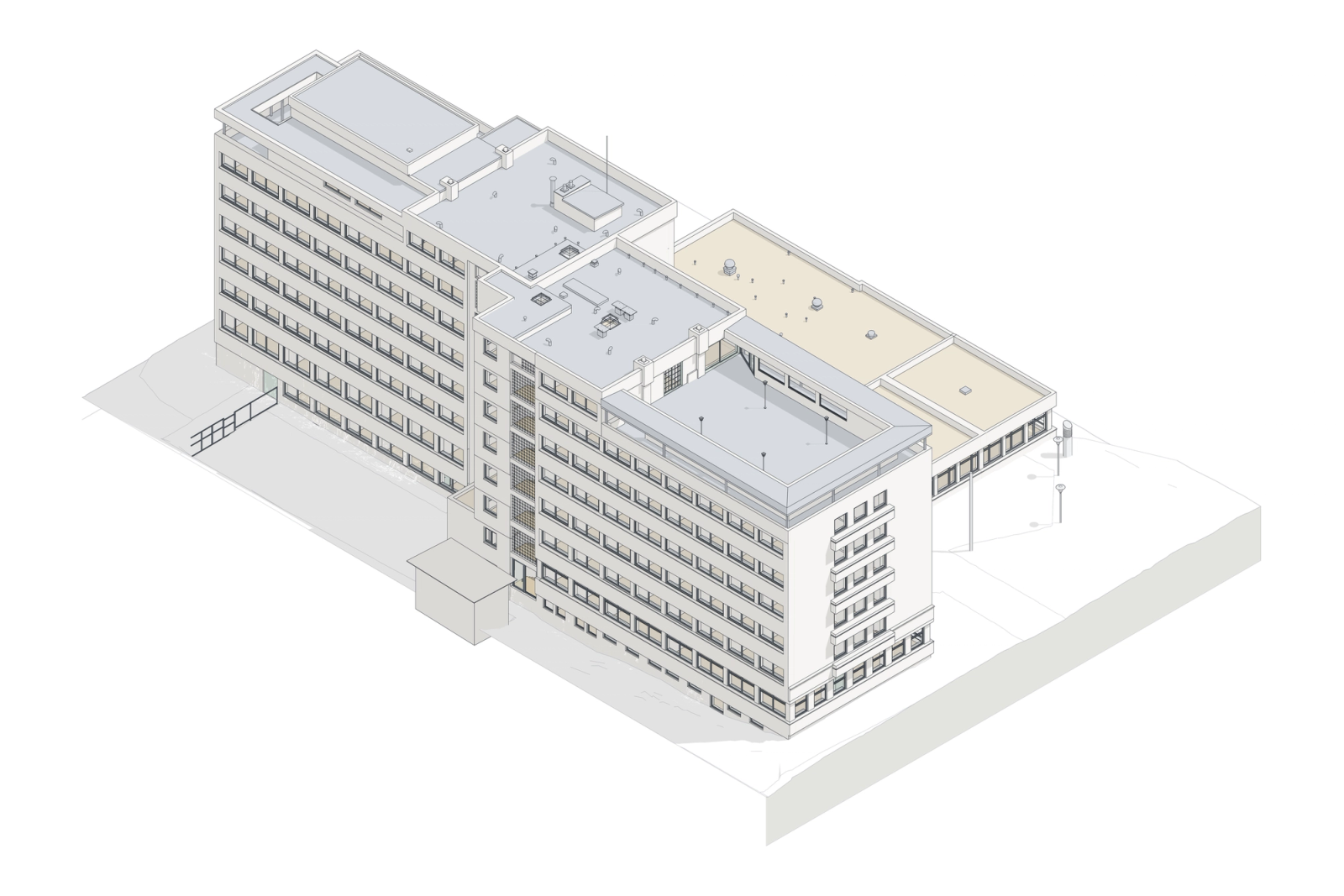 Scan-to-BIM of a Hospital Complex in Germany. Building 1: the Seven-Storey Block, photo 2